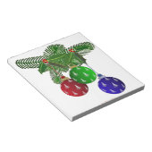 Kleurrijke kerstboomversieringen notitieblok (Schuin)