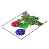 Kleurrijke kerstboomversieringen notitieboek (Linkerzijde)