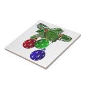 Kleurrijke kerstboomversieringen tegeltje (Zijkant)