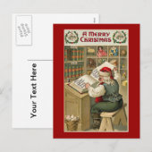  kleurrijke kerstbriefkaarten feestdagenkaart (Voorkant / Achterkant)