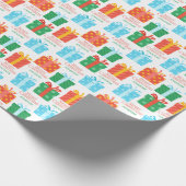 Kleurrijke Kerstcadeau Doos Aangepaste Naam Feestd Cadeaupapier (Hoek)