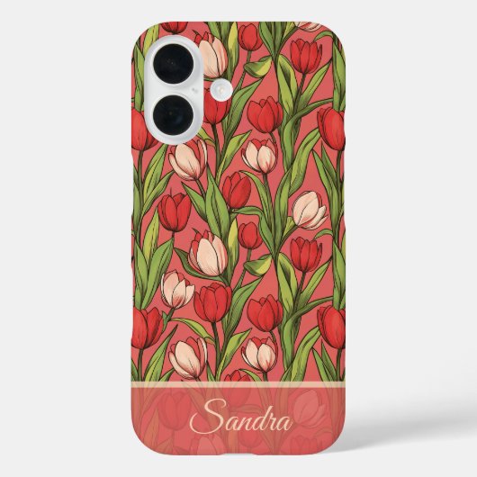 Kleurrijke Kerstcadeau Tulp Bloemstuk Op Maat Case-Mate iPhone Case (Achterkant)