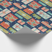 Kleurrijke kerstcadeaudoos voor Retro Cadeaupapier (Hoek)