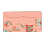 Kleurrijke kerstcadeaudoos voor Retro Etiket (Voorkant)