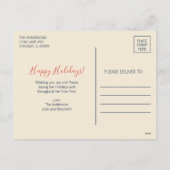 Kleurrijke kerstcadeaudoos voor Retro Feestdagenkaart (Achterkant)