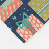 Kleurrijke kerstcadeaudoos voor Retro Fleece Deken (Hoek)