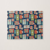 Kleurrijke kerstcadeaudoos voor Retro Legpuzzel (Horizontaal)
