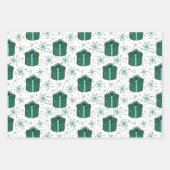 Kleurrijke kerstcadeaudozen inpakpapier vel (Voorkant 3)