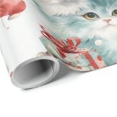 Kleurrijke kerstcadeaus met feestelijke katten cadeaupapier (Rol Hoek)