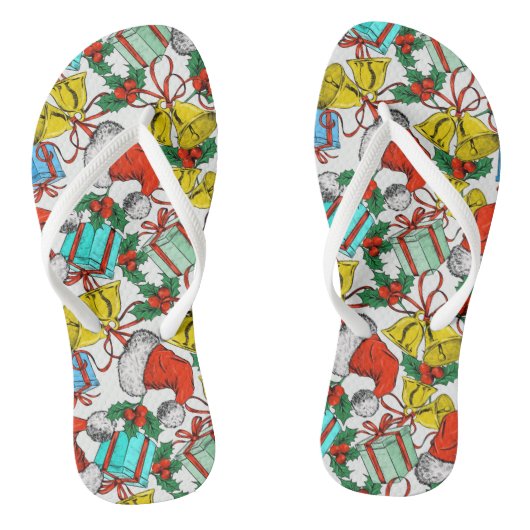 Kleurrijke Kerstcadeaus Rode Kerstmannenmutsen Fee Teenslippers (Voetbed)