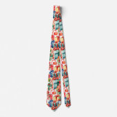 Kleurrijke kerstcadeaus Waterverf Patroon Stropdas (Voorkant)