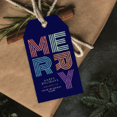 Kleurrijke Kerstcadeautag Zakelijk Logo Cadeaulabel