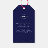 Kleurrijke Kerstcadeautag Zakelijk Logo Cadeaulabel (Achterkant)