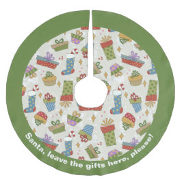 Kleurrijke kerstcadeautjes kerstboom rok