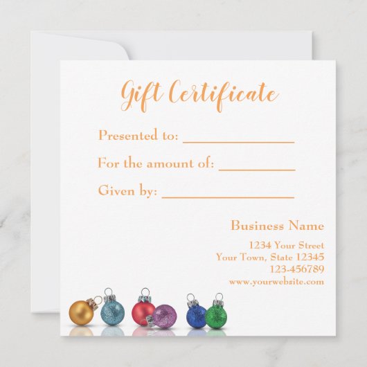 Kleurrijke kerstcadeautjes Ornament Kaart (Achterkant)