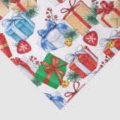 Kleurrijke kerstcadeautjes tissuepapier (Detail)