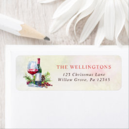 Kleurrijke kerstcocktail party retouradres etiket