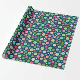 Kleurrijke kerstConfetti Stippen Cadeaupapier