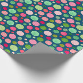 Kleurrijke kerstConfetti Stippen Cadeaupapier (Hoek)