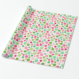 Kleurrijke kerstConfetti Stippen Cadeaupapier