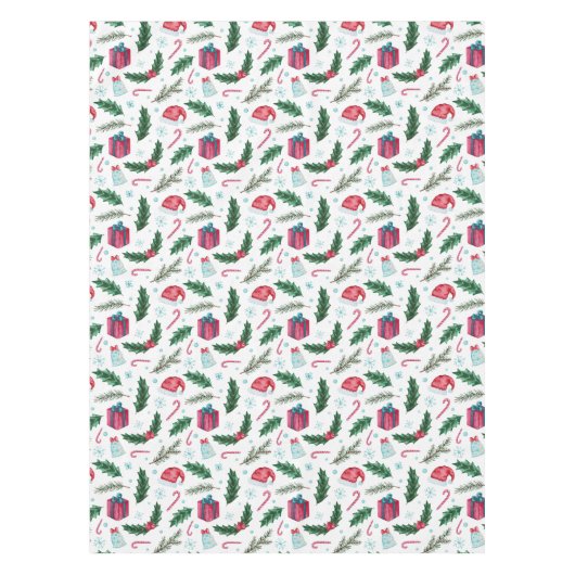 Kleurrijke kerstdecoraties tafelkleed (Voorkant)