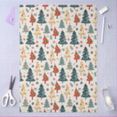 Kleurrijke Kerstdennen Naadloos Patroon Tissuepapier (Craft)