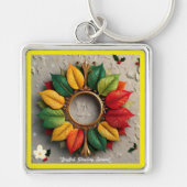 "Kleurrijke kerstdroom" Sleutelhanger (Voorkant)