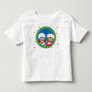 Kleurrijke Kerstelfen Bakken Kinder Shirts