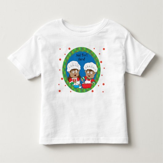 Kleurrijke Kerstelfen Bakken Kinder Shirts (Voorkant)