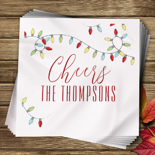Kleurrijke Kerstfeest Cheers Custom Servet