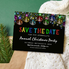 Kleurrijke Kerstfeest Uitnodiging Save the Date Po
