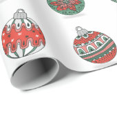 Kleurrijke kerstfeestdag cadeaupapier (Rol Hoek)