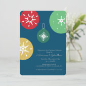 Kleurrijke kerstfeestOrnamenten Snowflakes Kaart (Staand voorkant)