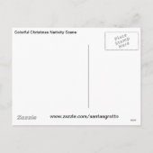 Kleurrijke kerstfeestscène feestdagenkaart (Achterkant)