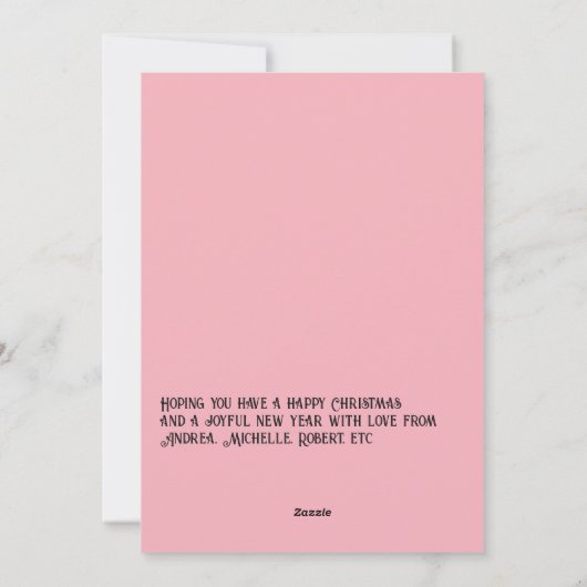 Kleurrijke Kerstfoto Merry & Bright Feestdagenkaart (Achterkant)