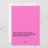 Kleurrijke Kerstfoto 'Merry & Bright' Feestdagenkaart (Achterkant)