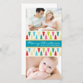 KLEURRIJKE KERSTFOTOKAART :: gedessineerdekerstboo Feestdagenkaart (Voorkant / Achterkant)