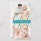 KLEURRIJKE KERSTFOTOKAART :: gedessineerdekerstboo Feestdagenkaart (Voorkant)