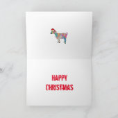 Kleurrijke Kerstgeit Kaart (Binnen)