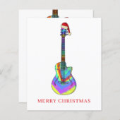 Kleurrijke kerstgitaarbegroting (Voorkant / Achterkant)