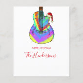 Kleurrijke kerstgitaarbegroting (Achterkant)