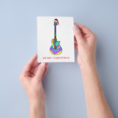 Kleurrijke kerstgitaarbegroting flyer (Hand)