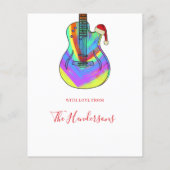 Kleurrijke kerstgitaarbegroting flyer (Achterkant)