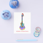 Kleurrijke kerstgitaarbegroting flyer (Enkel)