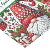 Kleurrijke kerstgnoom korte tafelloper (Hoek)