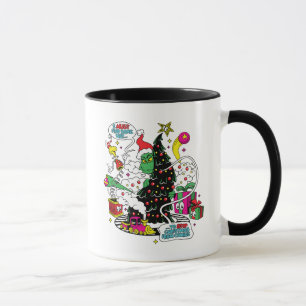 Kleurrijke Kerstgrafiek van de Grinch Mok