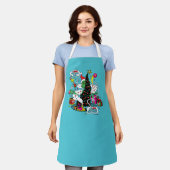Kleurrijke Kerstgrafiek van de Grinch Schort (Gedragen)