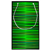 Kleurrijke kerstgroene stripverpakking met cadeaut klein cadeauzakje (Achterkant)