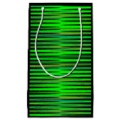 Kleurrijke kerstgroene stripverpakking met cadeaut klein cadeauzakje (Voorkant)