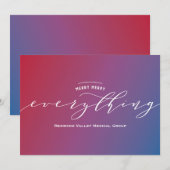 Kleurrijke Kerstkaart met Gradiënt (Voorkant / Achterkant)